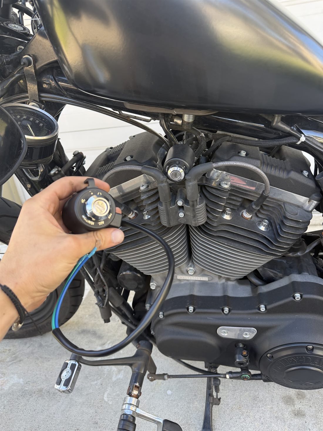 Ignition switch replacement on a Harley-Davidson Sportster